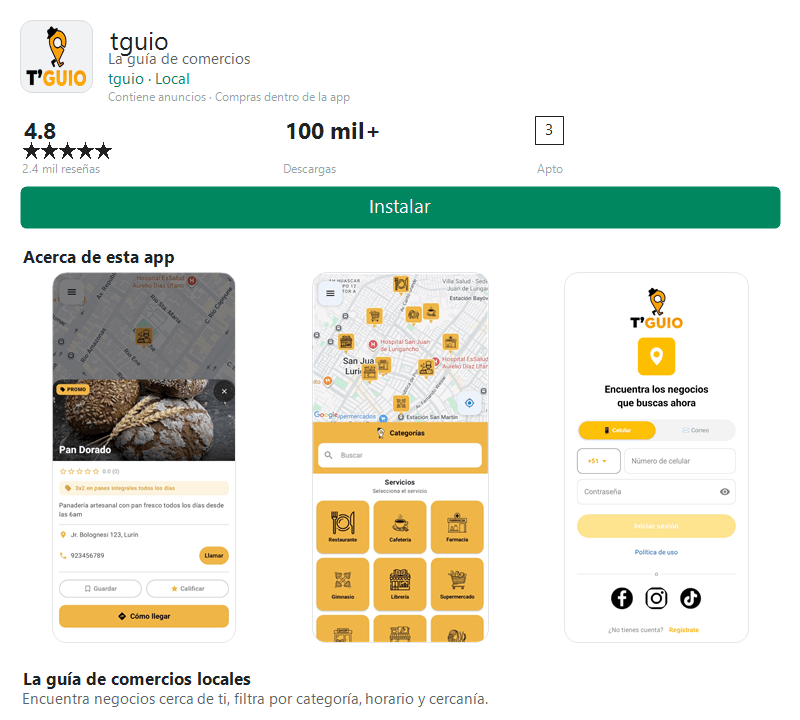 tguio en Google Play Store